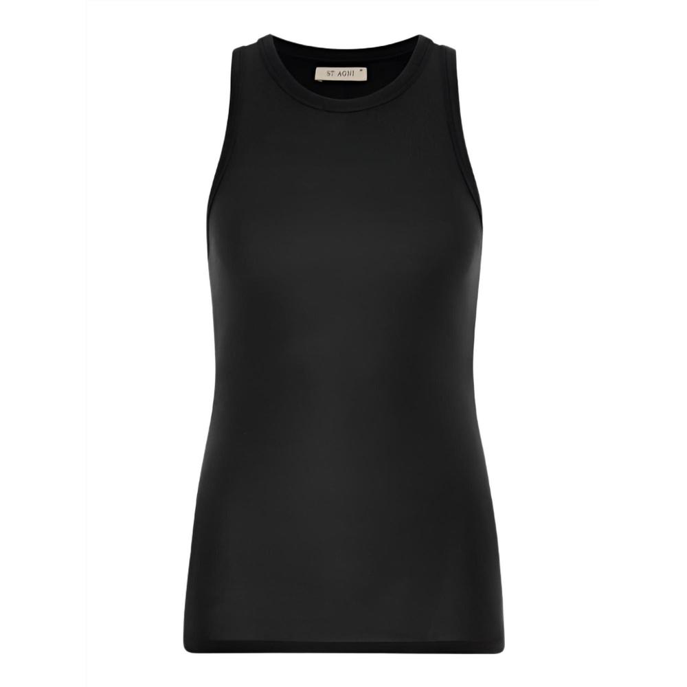 NEW ST. AGNI jersey tank top in black - Picture 5 of 6